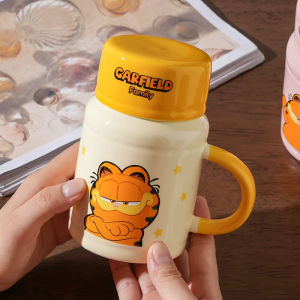 Garfield Design Ceramic Mug with Mug lid/cover mugs coffee mug cup coffee lid