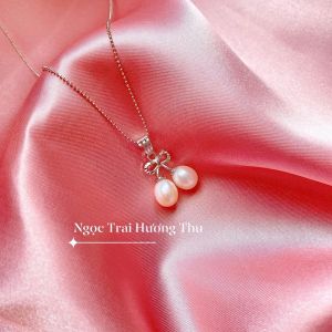 Dây Chuyền Ngọc Trai Hương Thu Pearl DC67 Chế Tác Bạc- Trắng