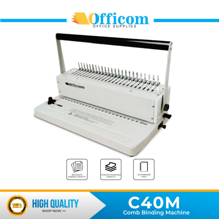 C40M F4 Size Comb Binding Machine Long Legal 250 Sheets Binding
