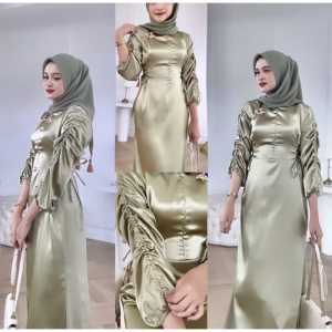 BEST SELLER!!! BELLA DRESS BAHAN ROBERTO SILK AKSEN PITA BAGIAN PINGGIR DRESS KONDANGAN PESTA BRIDESMAID TERBARU 2023 GAMIS REMAJA VIRAL