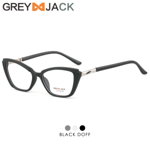 Grey Jack Frame Kacamata Model Cat Eye Fashion Wanita Bahan TR Bold Bisa Minus Girly Keren 16002