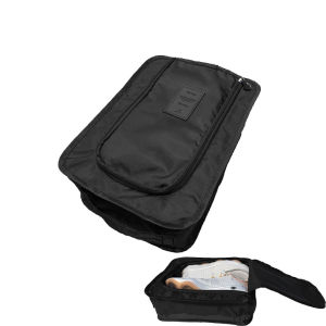 Borong Waterproof Travel Shoe Pouch Portable Foldable Mesh Nylon Tote Bag Organizer Storage Shoe Bag Beg Kasut 鞋袋 手提鞋子收纳袋