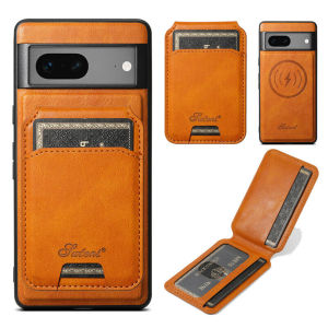 For Google Pixel 8 7 6 Pro 6A 7A Luxury Magsafe Wireless Charging Removable Case PU Leather Card Wallet Car Holder Cover