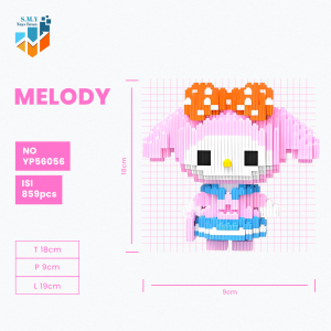 SMY Nano Blocks Sanrio Edition Mainan Anak Bricks Education Toys Balok Susun Puzzle Animasi 3D Model