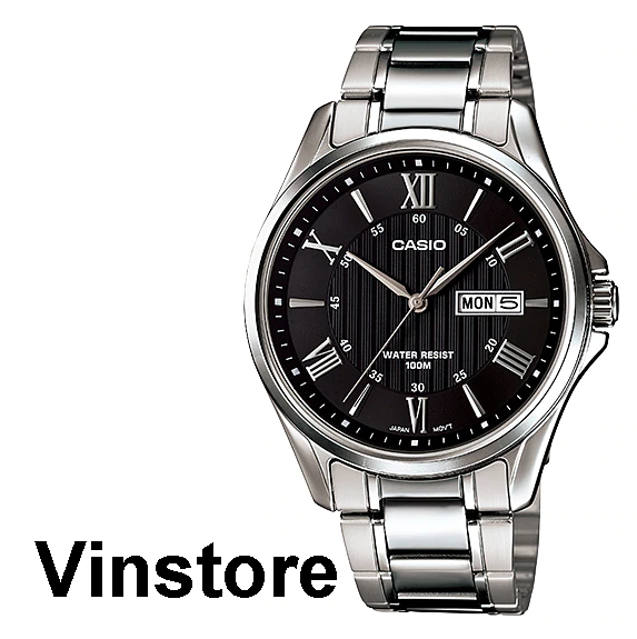 Casio stainless steel hot sale watch black