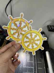 Dharmachakra PREMIUM QUALITY STICKER BUY 1 TAKE 1 (waterproof scratch proof non faded)