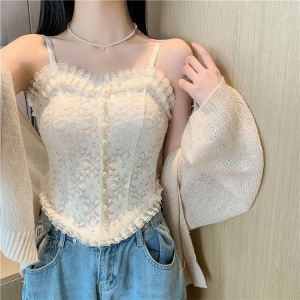 Summer Style Lace Beautiful Back Suspender Underwear Girl One-Piece Tube Top Wrap Chest Vest