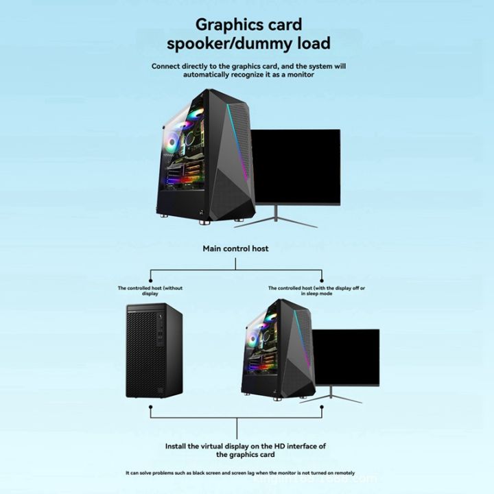 [LB6A]4K DP Dummy Plug Display Emulator Displayport Virtual Monitor ...