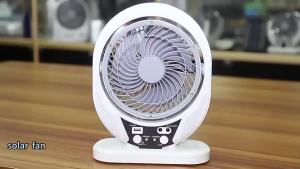 SYCAT GD8025 Solar Fan With Light Built-in Battery Large Portable Outdoor Camping 6-Inch Table Fan