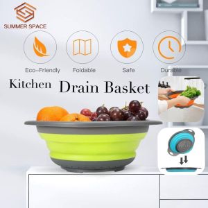 🥬🍅🍎🍆🥕Bakul Sayur/ Bakul Bilas Makanan Boleh Lipat (Sayur & Buah) | Foldable Drain Basket (Kitchen Vegetable Fruits)