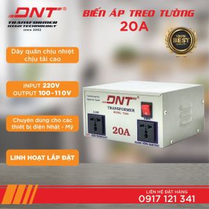 Đổi nguồnBiến áp DNT 20A 220V ra 100V có ổ cắm