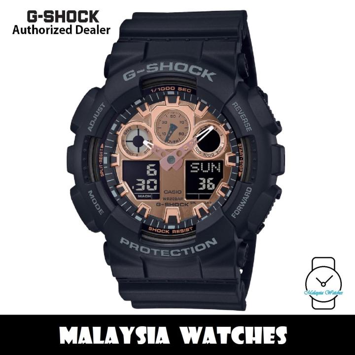 OFFICIAL WARRANTY Casio G Shock GA 100MMC 1A Special Color Model Analog Digital Watch Black Rose Gold Color GA100MMC 1A GA100MMC 1ADR GA 100MMC 1ADR Lazada