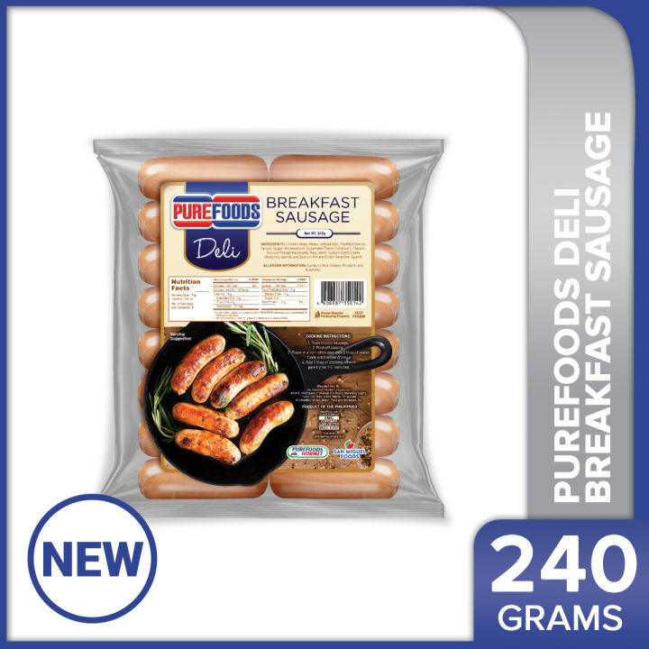 Purefoods Deli Breakfast Sausage 240G Lazada PH