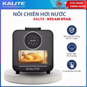 Nồi Chiên Không Dầu Hơi Nước Kalite Steam Star Chiên Hấp 3 In1 Dung Tích 15l Bảng Điều Khiển Điện Tử Phụ Kiện Khay Chiên Chống Dính-BH 24 tháng