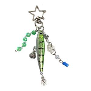 Swinging Fish Keychain Authentic Marine Creature Design Flexible Joints Backpacks Bag Decoration For Daily Use