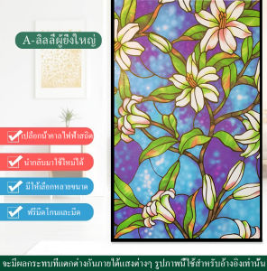 รูปแบบสีฟิล์มกระจกฝ้าโปร่งแสงทึบแสงทางเดินสำนักงานหนาสติกเกอร์หน้าต่างไฟฟ้าสถิตป้องกันการแอบดูกระดาษแก้ว 45/60/90X200cm 4 คะแนน