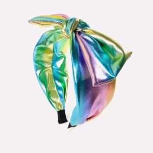 1pc Wide-Brimmed Laser Surface Headband For Women Rabbit Ear Headband Fashion Hair Accessories