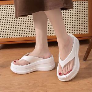 [Free Shipping] 2026 New Thick-Soled EVA Flip-Flops For Women Summer Outdoor Wear Non-Slip Height-Increasing Fashionable Versatile 8Cm Wedge Heel Sandals