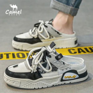 Half Shoes For Men Korean Fashion Canvas Slippers Casual Slip-On  Loafers Shoe Breathable Rubber