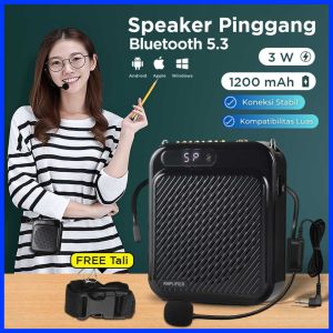 COD Proms Speaker Pinggang Bluetooth Mic Guru Mengajar Tour Guide Voice Amplifier Wired 3W - S60