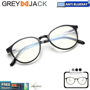 Grey Jack Kacamata Oval Simple Bisa Minus Antiradiasi Blueray Photocromic Bluecromic 72052