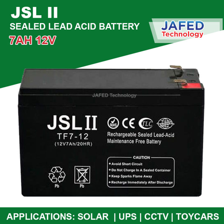7AH / 12AH / 20AH 12V JSL II Sealed Lead Acid  Battery Maintenance Free Rechargeable VRLA  Battery