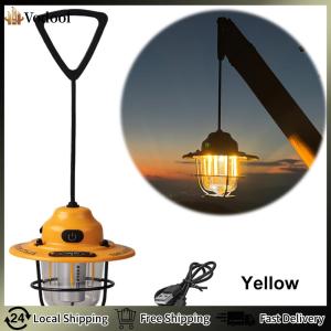 【Vodool】LED Outdoor Campsite Lamp USB Charging Portable Camping Lantern 1200mAh Camping Hanging Lamp for Camping Hiking Fishing