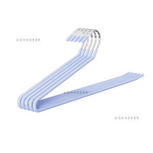 OHHDEER 8pcs Metal Pants Hanger Pants Organizer Closet Trouser Rack Drying Clothes Hanger Storage Pants Rack Traceless