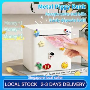 Metal piggy bank only in no out Portable Security Money Storage Jar Christmas and Halloween gift