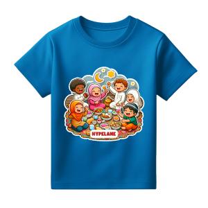 Baju Kaos Atasan Motif Cowo Muslim Distro Anak Laki Laki Edisi Ramadan Lebaran Happy 1 - 10 Tahun