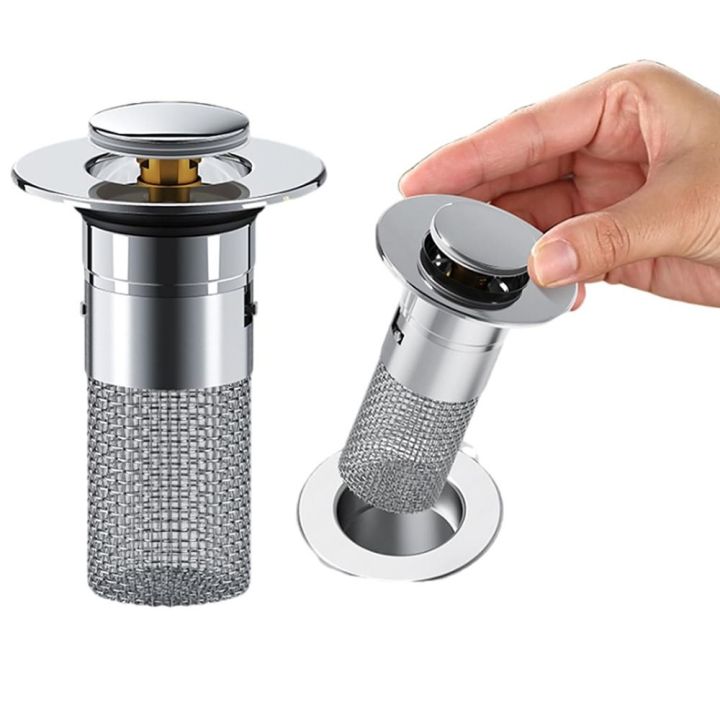 RBJ4 Stainless Steel Washbasin Leak Plug Odor Proof Press Type Pop-Up ...