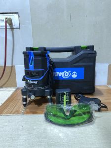 Máy cân bằng laze 5 tia xanh OMEGA Loại siêu sáng - Máy cân mực chính hãng OMEGA - Tặng kèm chân cao 1m2