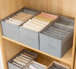 Hộp đựng quần áo chia ngăn bằng vải cao cấp túi vải đựng đồ 7 9 ngăn cỡ lớn tiện dụng