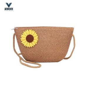 Zipper Shoulder Messenger Crossbody Bag Ladies Casual Beach Vacation Purse [Vodool Center]