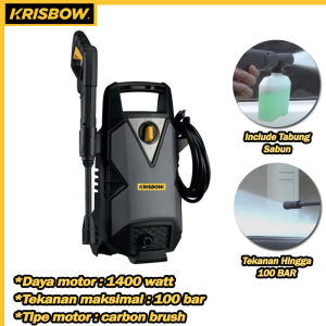 High Pressure Cleaner Krisbow 100 Bar 1400 Watt Frhpe100a Jet Cleaner Mesin Cuci Mobil bergaransi Resmi Krisbow