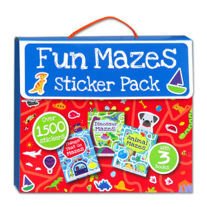 Fun Mazes Sticker Pack with 3 Books and Over 1500 Stickers