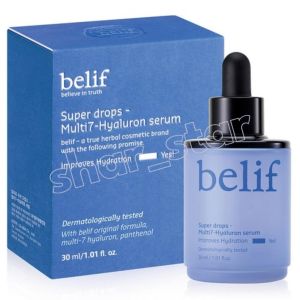 Belif Super Drops Multi 7 Hyaluronic Serum 30ml Korean Face Serum 24H Hydrating Non Sticky