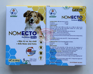 Viên nhai NOMECTO diệt ve rận bọ chét viêm da cho chó từ 8 tuần tuổi kéo dài đến 45 ngày - Bibopetcare