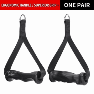 FLORI 1Pair Ergonomic Gym Handle Heavy Duty Durable Cable Machine Handle Fitness Accessory Non-Slip Pulley Handle Gantry Frame