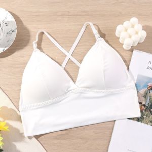 (AG SPORT) Breathable Soft Backless Beauty Back Push Up Plunge Bra Ice Silk
