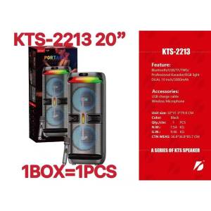 KTS-2213 Bluetooth Speaker RGB Lights Mic & Guitar Inputs for Live Performances BTS KTS