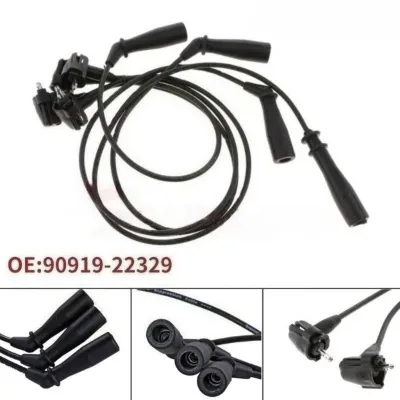 Toyota 2E Corolla High Tension Wire Spark Plug Cable 12 Valves 90919-22329 Clip Type 9091922329