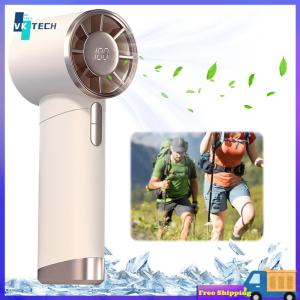 【Clearance sale processing】 Compact Handheld Turbo Fan with 100 Gear Wind Adjustable Speed Portable Cooling Fan for Travel and Desk Use