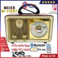 Đài radio cho người già, đài radio FM cổ điển Meier M-110BT FM/AM/SW,nghe nhạc MP3 loa Bluetooth/USB/Thẻ nhớ-H2pro Tech. 
