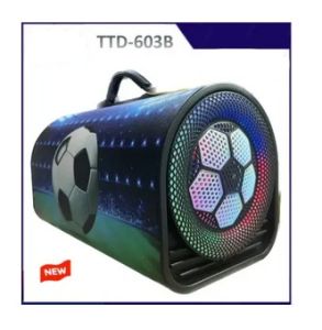 6.5 "TUNNEL SUBWOOFER SPEAKER WITH USB/BT Creative Outdoor Karaoke Speaker TTD603 Football World Cup Colorful Flashing Light Wireless Bluetooth Speaker