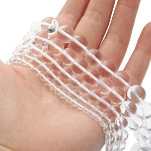 4,6,8,10,12มม หยกเหลือง บรรจุภัณฑ์ Aventurine สีขาวคริสตัลควอตซ์ใส รูปราง เครื่องประดับสร้อย คอ DIY และหัตถกรรม (เส้นผ่าน 1มม)