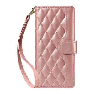Case for Redmi Note 15 14 Pro Plus 4G 5G Diamond Embossed Luxury Leather Wallet Flip Folio Shatterproof Wrist Strap Phone Case