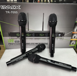 UHF Wireless Microphone Karaoke Dual UHF Handheld Microphones Heavy Duty Cordless 4 Wireless Metal Mics Work Range 80m / 180ft Meeting Conferences Public Speaking events