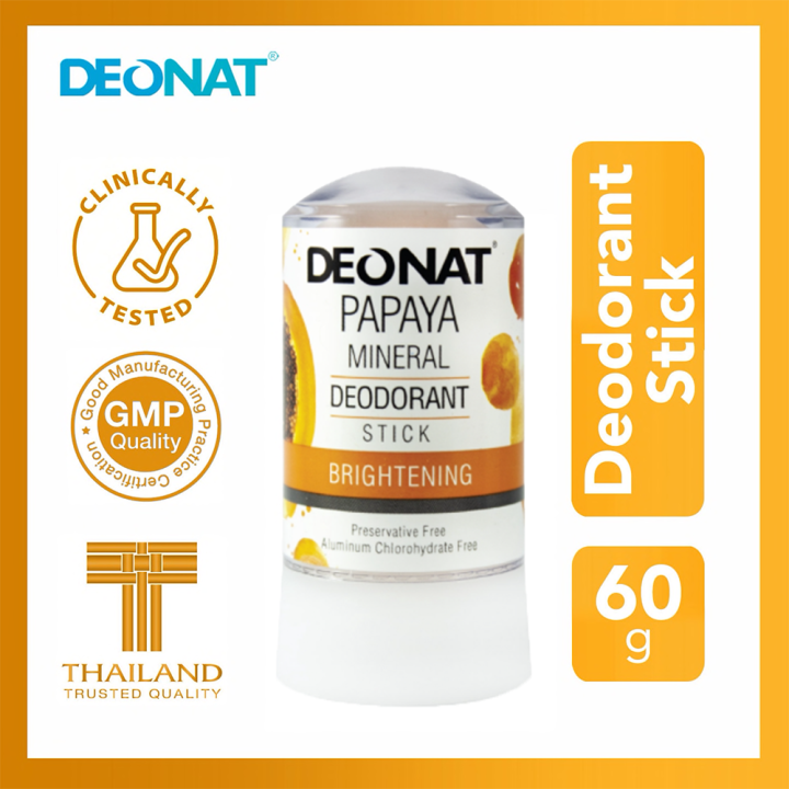 DeoNat Deonat Natural Mineral Deodorant Stick Papaya 60g | Lazada PH