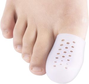 Big Toe Protector 10PCS Breathable Gel Toe Cap Silicone Toe Cover Sleeves with Holes Provides Relief from Missing or Ingrown Toenails Corns Blisters Hammer Toes Reduce Friction